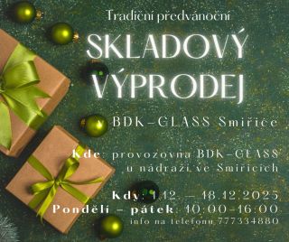 Srdečně zveme všechny milovnice a milovníky výprodejů a slevových akcí na náš tradiční předvánoční výprodej. Koná se ve...
